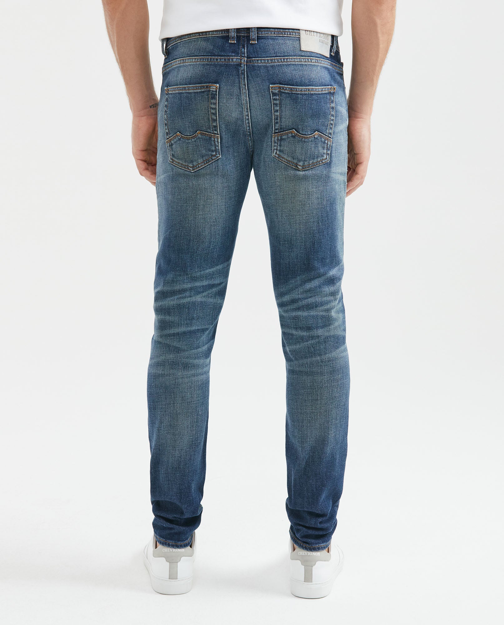 Jean for Men Super Slim Fit, Rider, Super Slim Boot - Heritage Medium Blue Oiled Effect - Blue 331F452 - 4