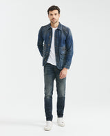Men's Morrison Heritage Jeans Straight Bootcut Dark Wash Subtle Distressing - 2