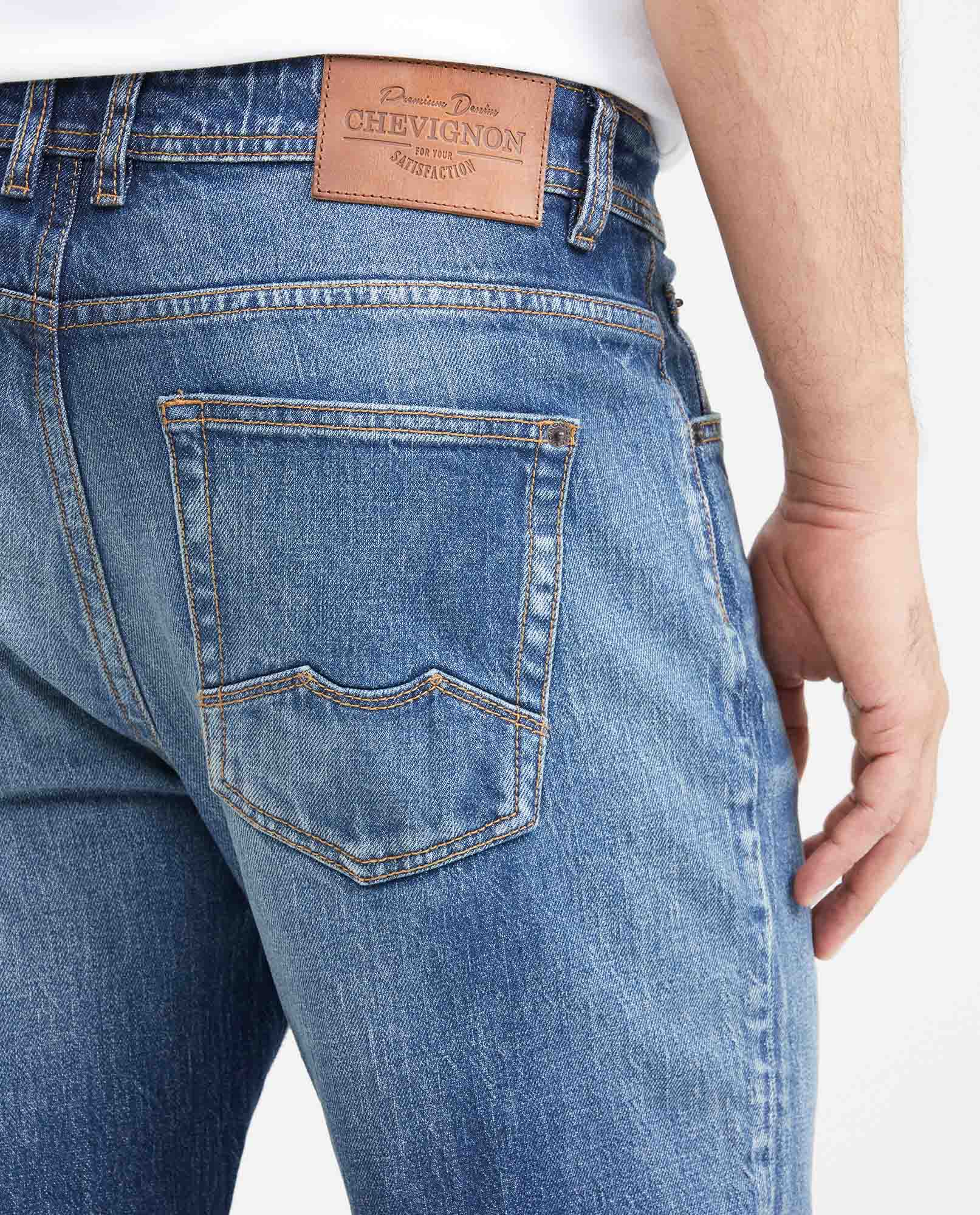 Men's High - Rise Boot Cut Dark Relaxed Fit Jeans - Blue - 4