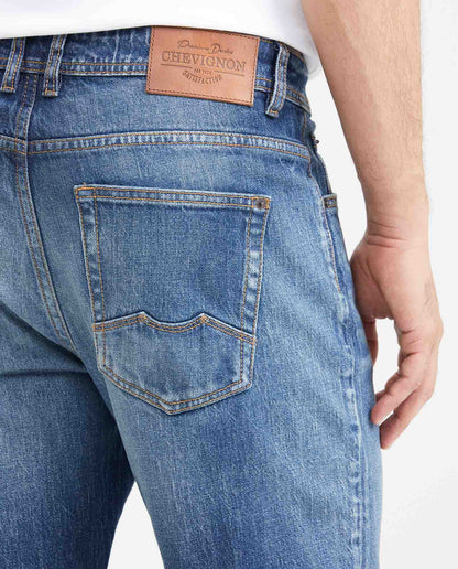 Men's High - Rise Boot Cut Dark Relaxed Fit Jeans - Blue - 4