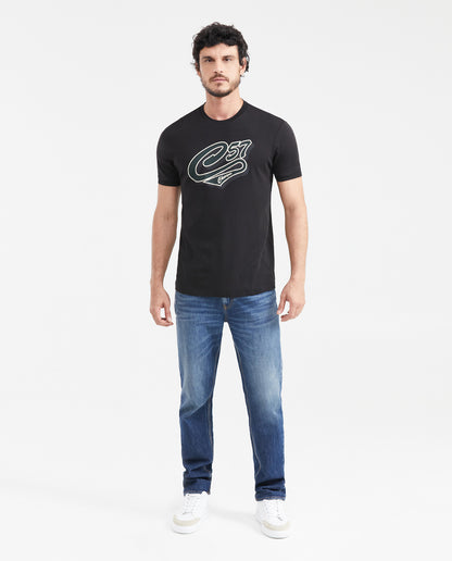 Men's High - Rise Boot Cut Dark Relaxed Fit Jeans - Blue - 5