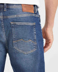 Men's Morrison Jeans Straight Slim Fit Medium Wash in Recycled Cotton-Cotton Blend 331G003 - 5