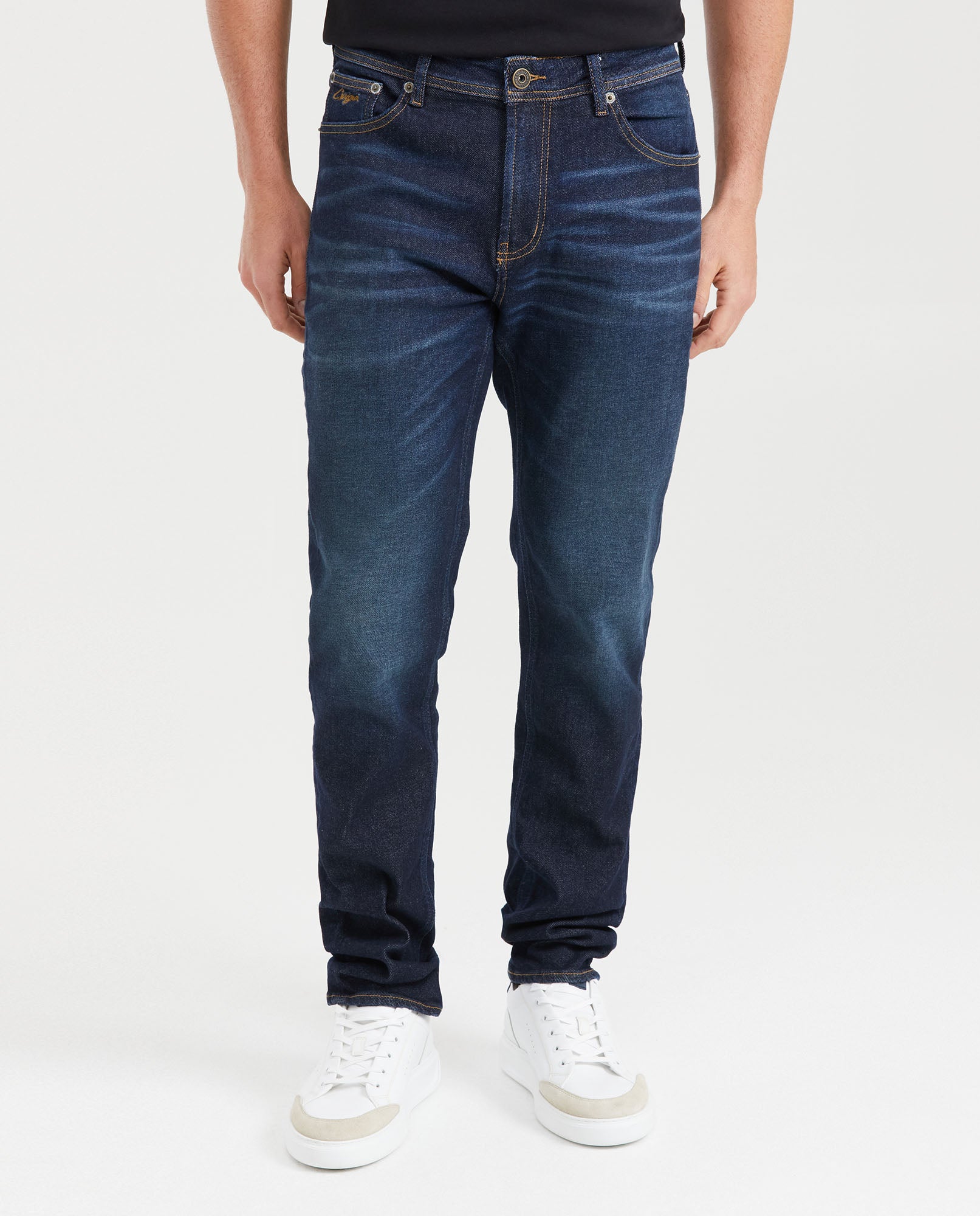 Men's Morrison Jeans Straight Fit Boot Slim Dark Wash in Recycled Cotton 331G007 - 1