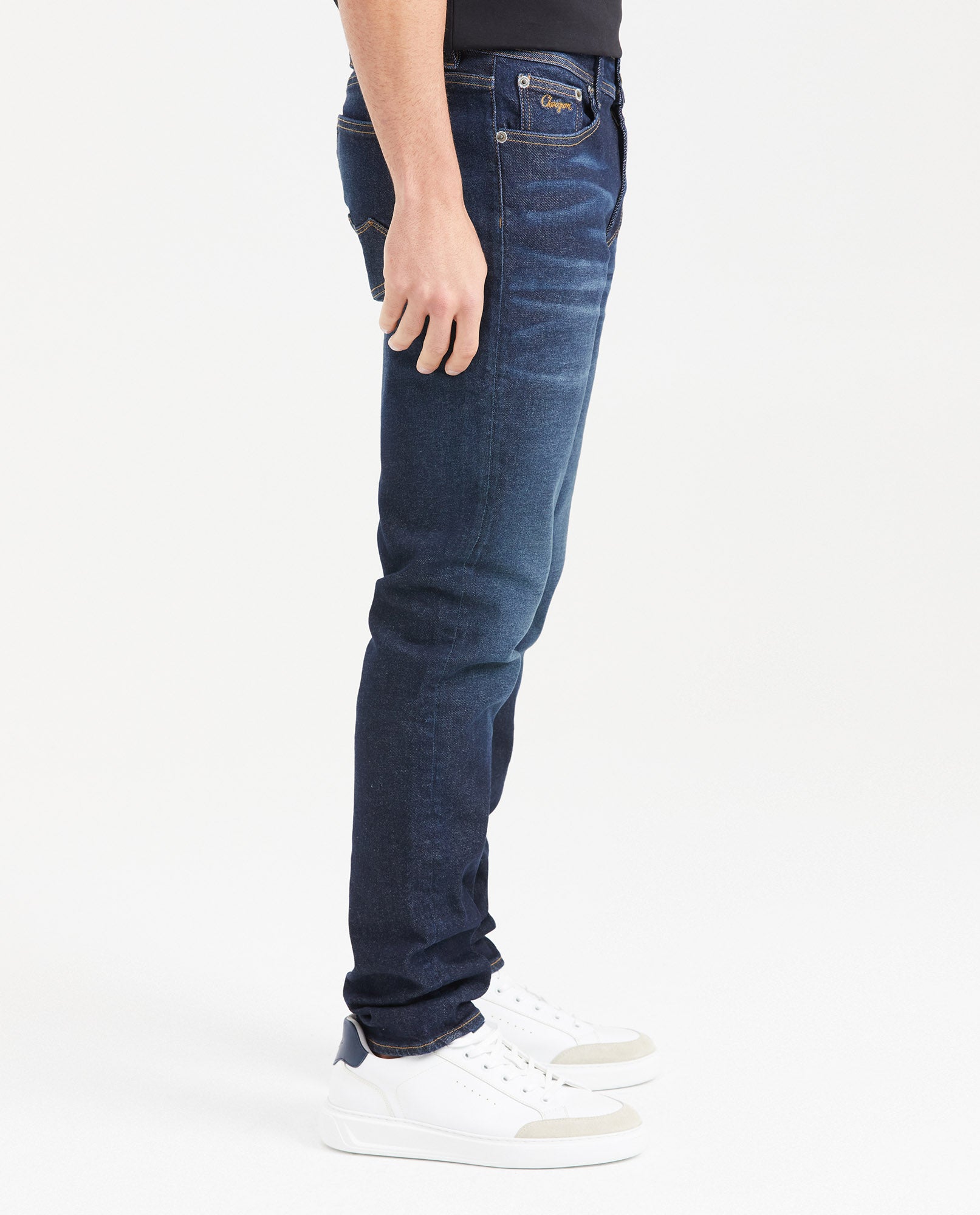 Men's Morrison Jeans Straight Fit Boot Slim Dark Wash in Recycled Cotton 331G007 - 3