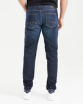 Men's Morrison Jeans Straight Fit Boot Slim Dark Wash in Recycled Cotton 331G007 - 4
