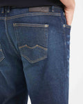 Men's Morrison Jeans Straight Fit Boot Slim Dark Wash in Recycled Cotton 331G007 - 5