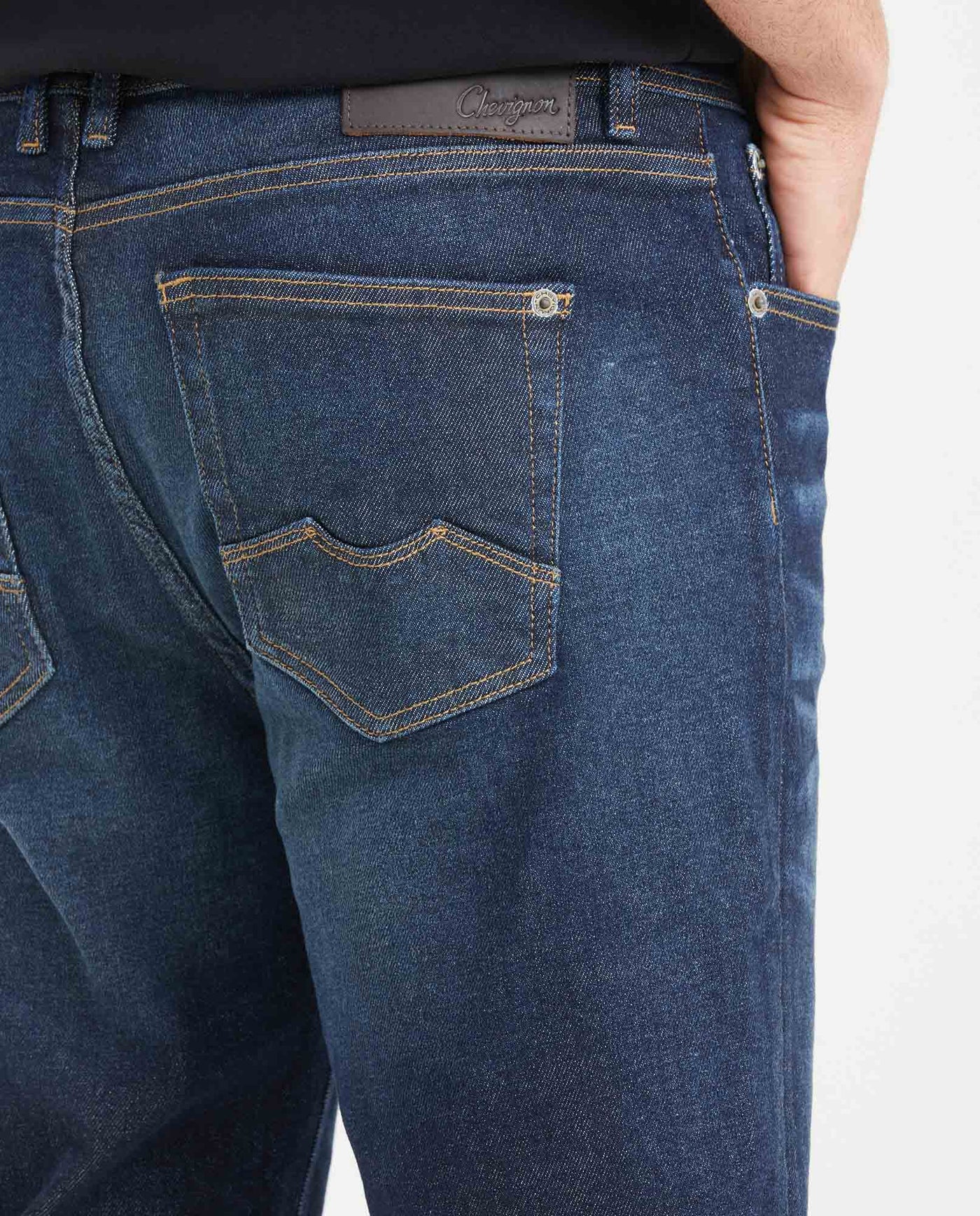 Men's Morrison Jeans Straight Fit Boot Slim Dark Wash in Recycled Cotton 331G007 - 5