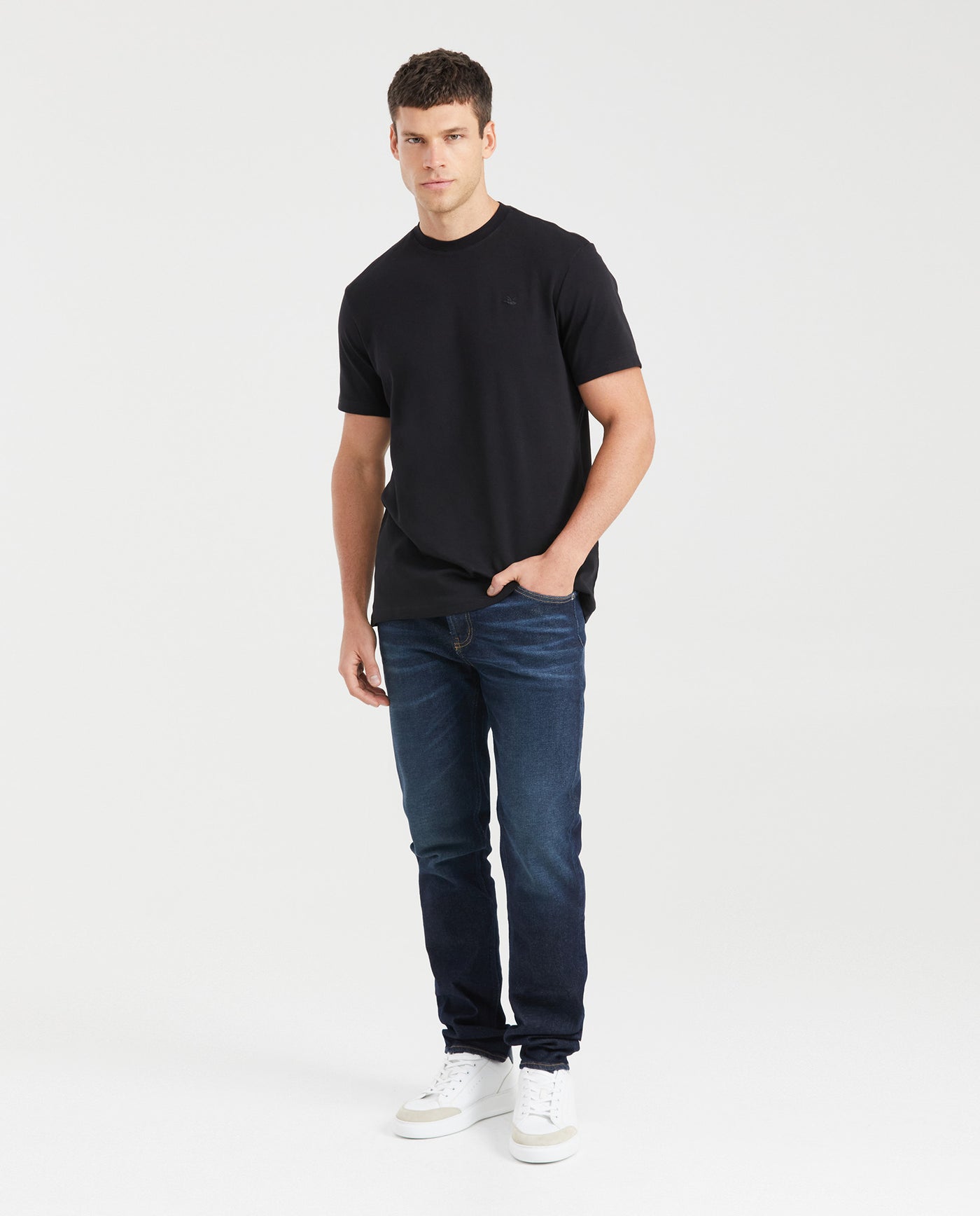 Men's Morrison Jeans Straight Fit Boot Slim Dark Wash in Recycled Cotton 331G007 - 6