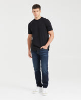 Men's Morrison Jeans Straight Fit Boot Slim Dark Wash in Recycled Cotton 331G007 - 6