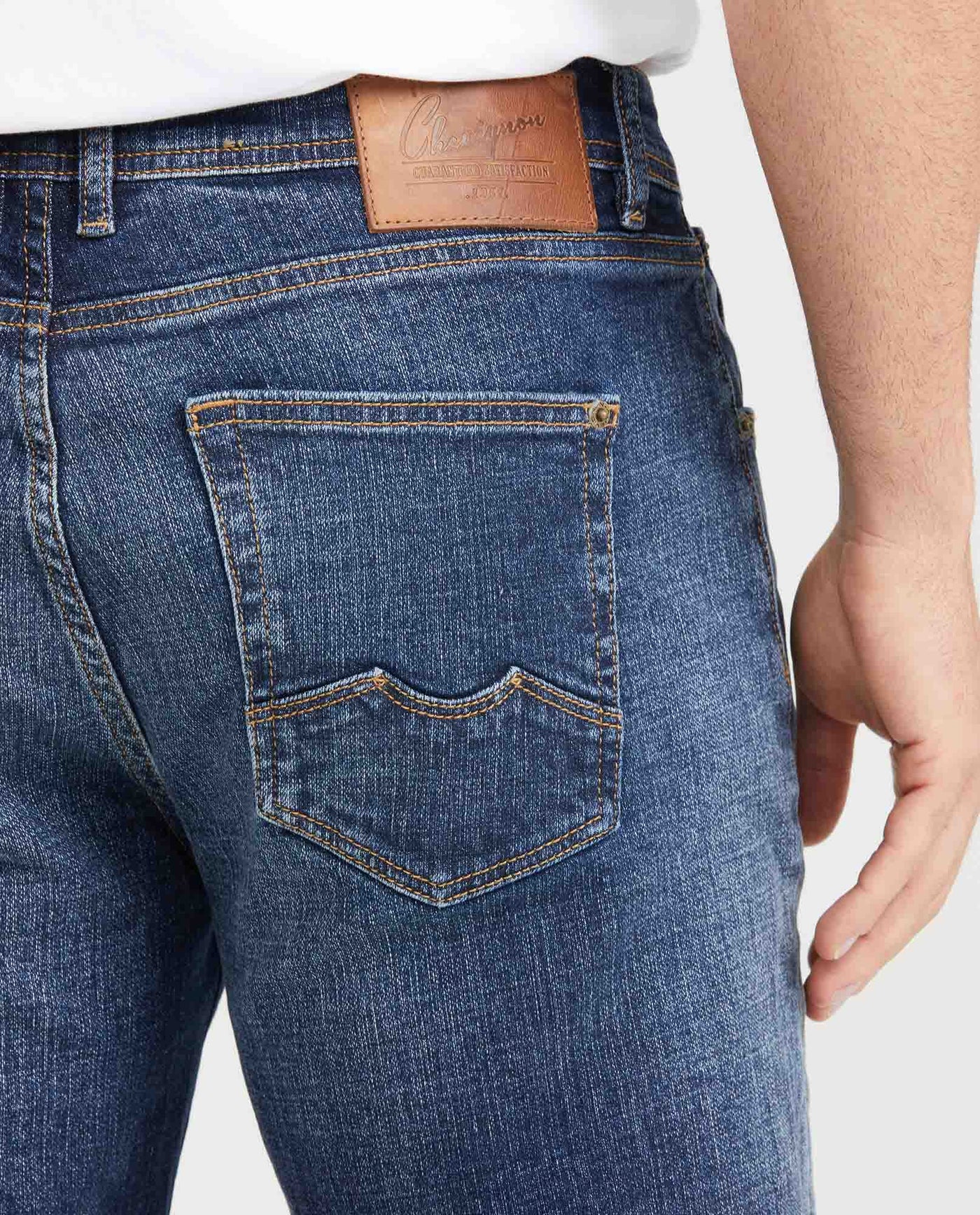 Men's Morrison Jeans Straight Fit Medium Wash Grid 331G010 - 5