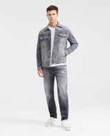 Men's Morrison Jeans Straight Bootcut Gray Linen-Cotton Blend Sustainable 331G012 - 7