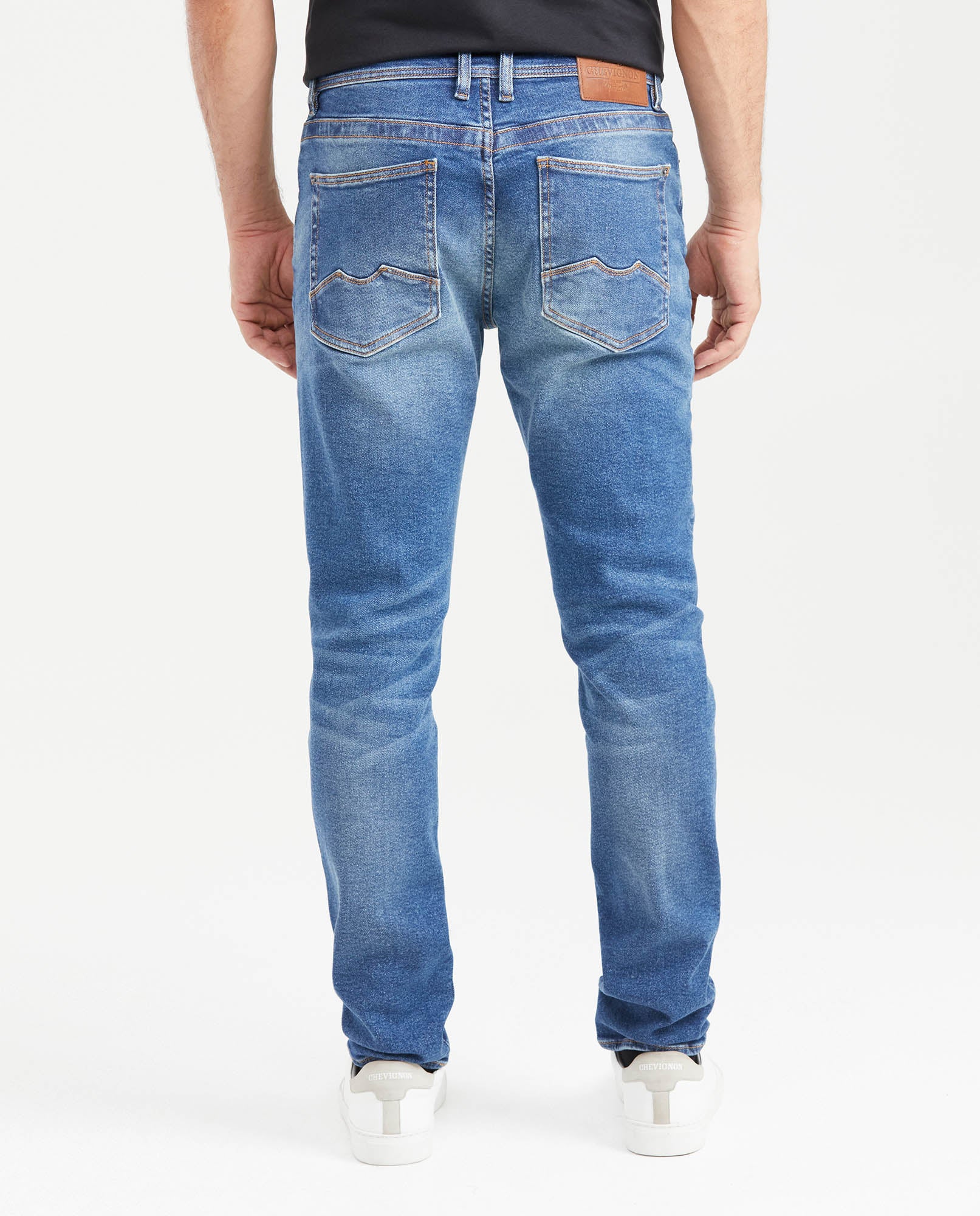 Slim Fit Mid-Rise Slim Leg Medium Blue Jeans for Men - Blue 331G014 - 3