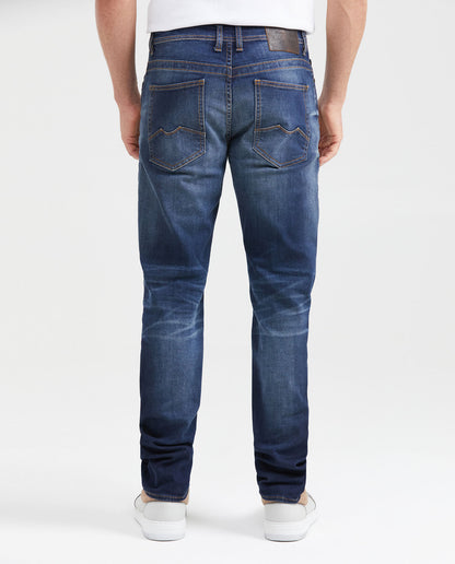 Men's Slim Fit Mid - Rise Ultra Dark Slim Leg Jeans - Blue - 4