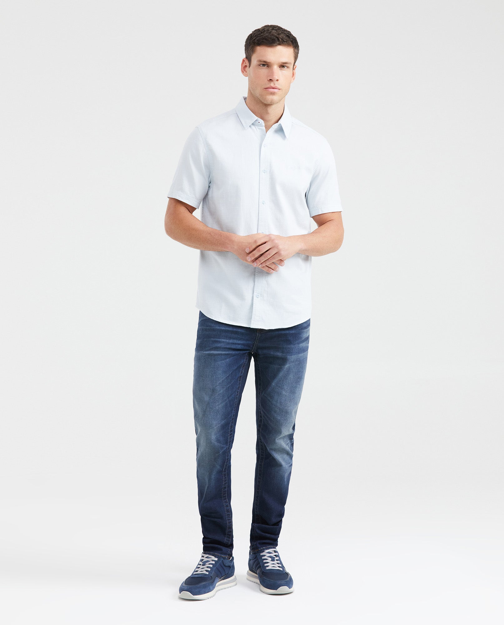 Men's Famous Jeans Slim Fit Ultra Dark Wash in Recycled Polyester-Cotton Blend 331G018 - 6