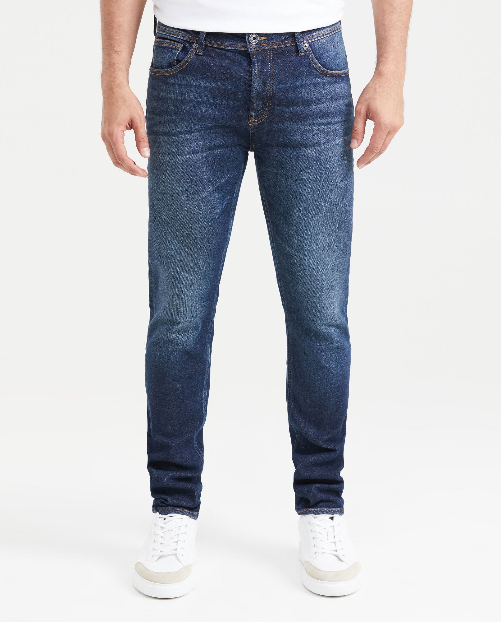 Men's Rider Jeans Super Slim Fit Ultra Dark Wash Low-Rise in Recycled Cotton Blend 331G031 - 1