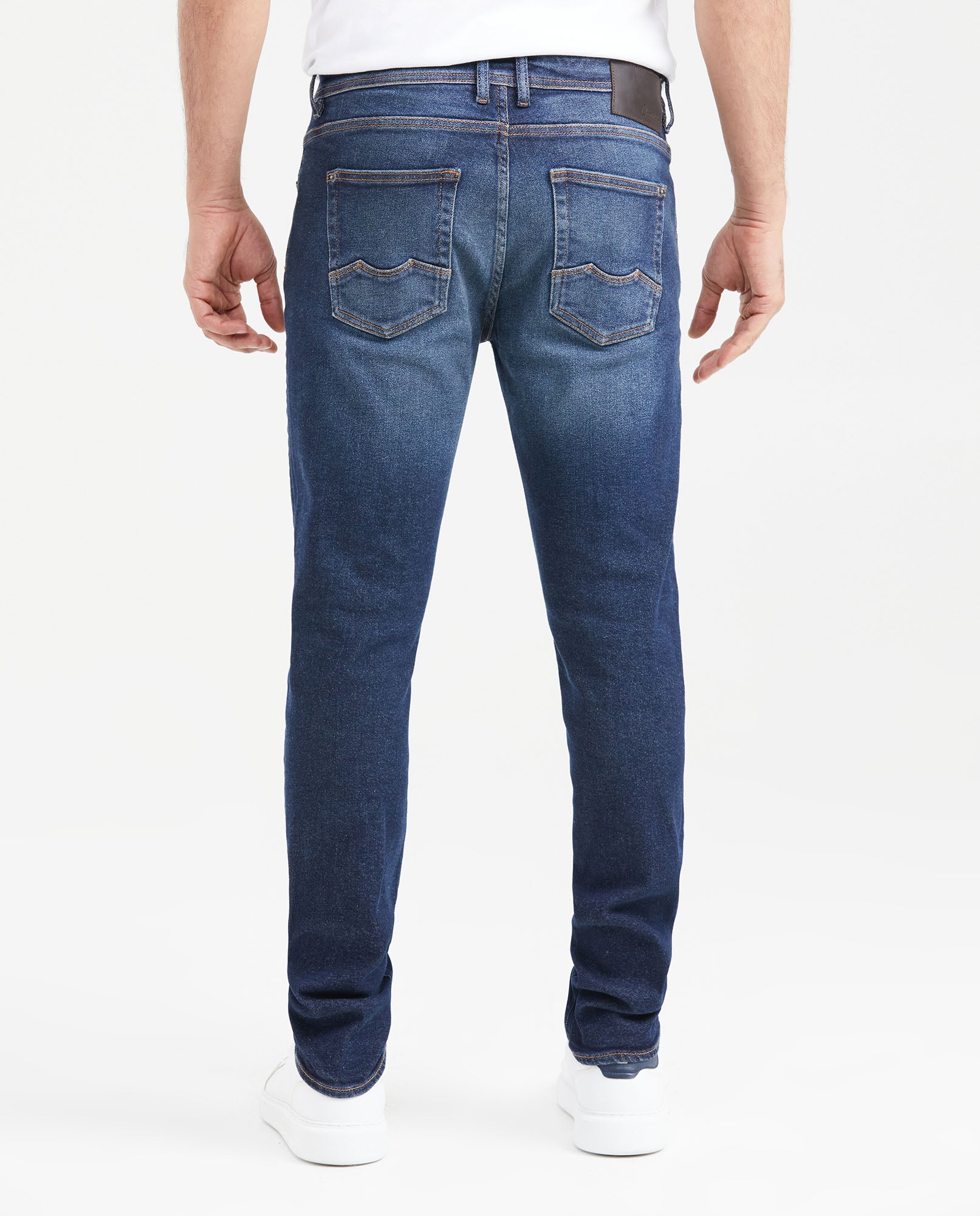 Men's Rider Jeans Super Slim Fit Ultra Dark Wash Low-Rise in Recycled Cotton Blend 331G031 - 3