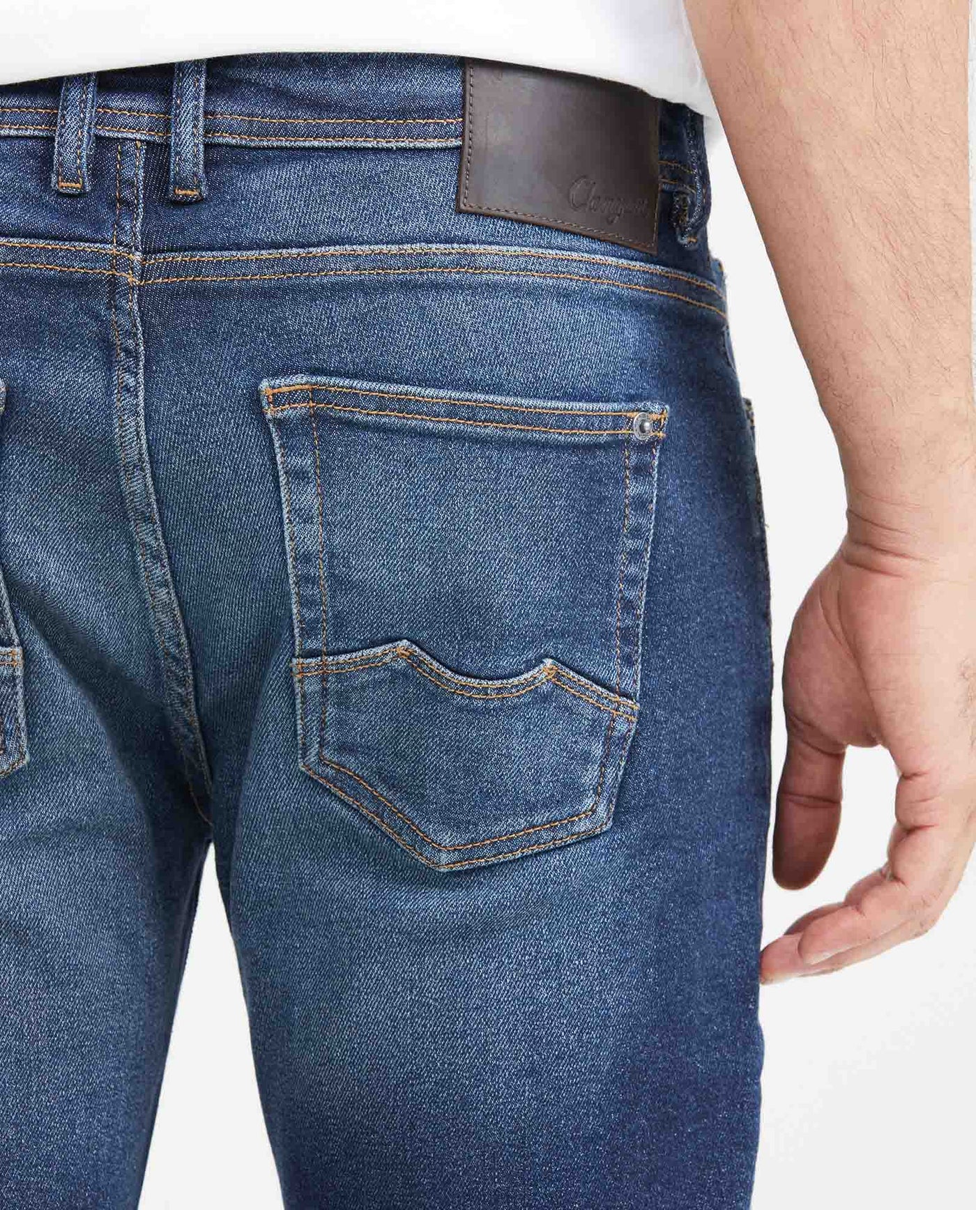 Men's Rider Jeans Super Slim Fit Ultra Dark Wash Low-Rise in Recycled Cotton Blend 331G031 - 4