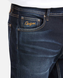 Men's Jeans Straight Fit Mid Rise Slim Leg Ultra Dark - Blue - 2