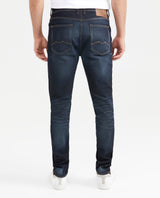 Jean Straight Fit Mid Rise Slim Leg Ultra Dark Blue for Men - Blue 331G459 - 4