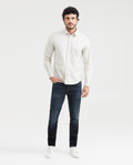 Jean Straight Fit Mid Rise Slim Leg Ultra Dark Blue for Men - Blue 331G459 - 6