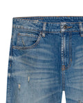 Mens Jeans Straight Fit High Rise Medium Wash Cotton Elastane Mini Rips Crotch Dart - Blue 63_331H004_AZU184140_8