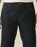 Mens Jeans Slim Fit Mid Rise Ultra Dark Wash Cotton Elastane Clean No Distressing Embroidered Logo - Blue 63_331H012_AZU193924_5