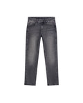 Mens Jeans Straight Fit High Rise Gray Wash Cotton Polyester Elastane Functional Side Pocket Eyelet - Gray 63_331H013_GRI194305_3