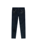 Mens Jeans Skinny Fit Mid Rise Ultra Dark Wash Cotton Polyester Recycled Cotton Elastane 3D Wrinkles - Blue 63_331H015_AZU193924_3