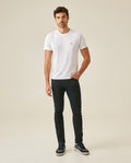Mens Jeans Skinny Fit Mid Rise Ultra Dark Wash Cotton Polyester Recycled Cotton Elastane 3D Wrinkles - Blue 63_331H015_AZU193924_4