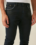 Mens Jeans Skinny Fit Mid Rise Ultra Dark Wash Cotton Polyester Recycled Cotton Elastane 3D Wrinkles - Blue 63_331H015_AZU193924_5
