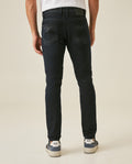 Mens Jeans Skinny Fit Mid Rise Ultra Dark Wash Cotton Polyester Recycled Cotton Elastane 3D Wrinkles - Blue 63_331H015_AZU193924_6