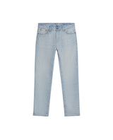 Mens Jeans Skinny Fit Mid Rise Light Wash Cotton Elastane Strategic Distressing Clean Silhouette - Blue 63_331H016_AZU154020_3