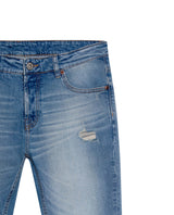 Mens Jeans Skinny Fit Low Rise Light Wash Cotton Elastane Distressed Patches Contemporary Low Rise - Blue 63_331H017_AZU154020_8