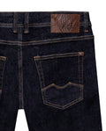 Mens Jeans Skinny Fit Low Rise Ultra Dark Wash Cotton Polyester Elastane Vintage Neps Exposed Button - Blue 63_331H021_AZU193924_6