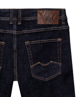 Mens Jeans Skinny Fit Low Rise Ultra Dark Wash Cotton Polyester Elastane Vintage Neps Exposed Button - Blue 63_331H021_AZU193924_6