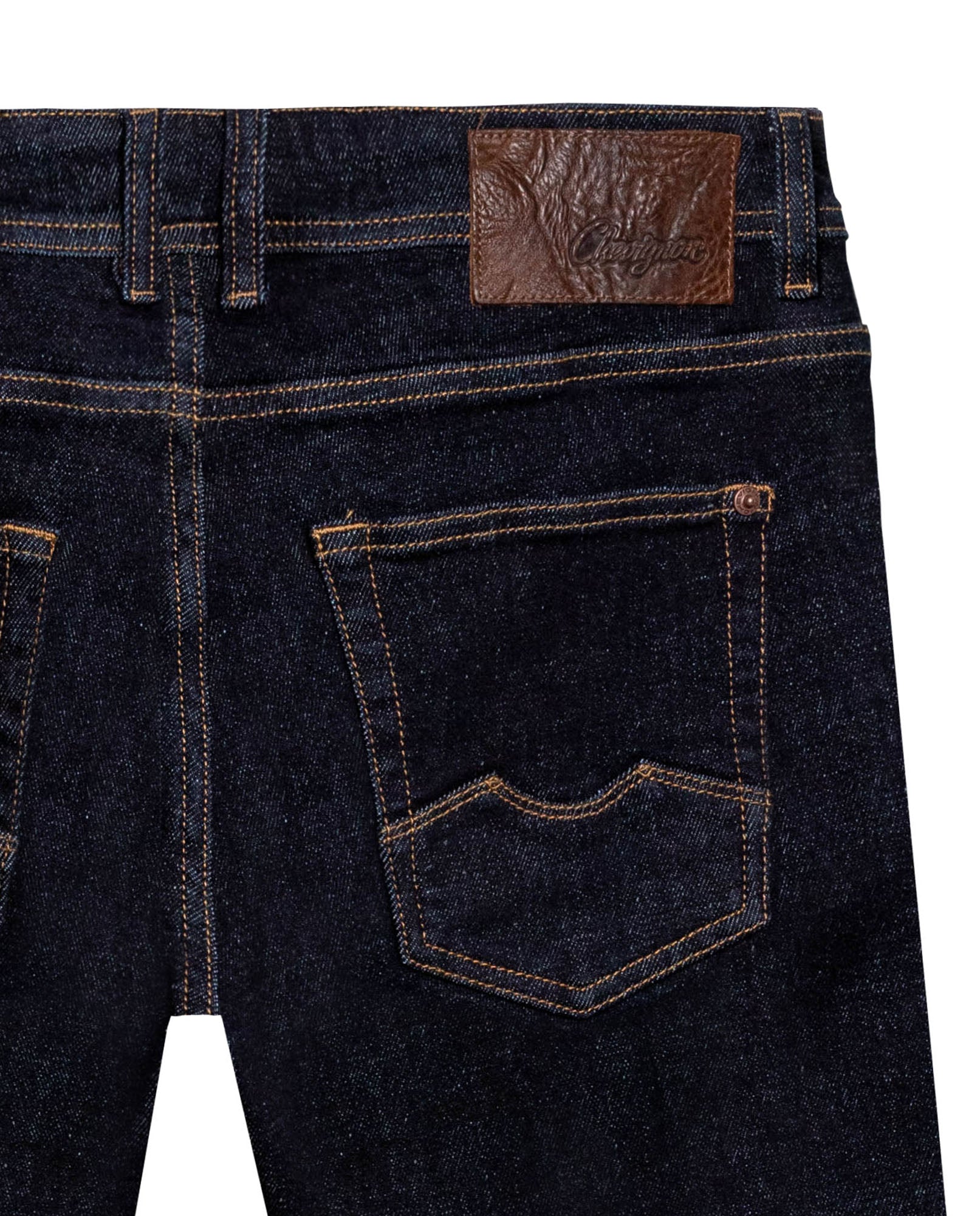 Mens Jeans Skinny Fit Low Rise Ultra Dark Wash Cotton Polyester Elastane Vintage Neps Exposed Button - Blue 63_331H021_AZU193924_6