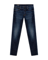 Mens Jeans Skinny Fit Low Rise Dark Wash Skinflex Technology Recycled Cotton Elastomultiester 3 Button Fly - Blue 63_331H027_AZU184140_3