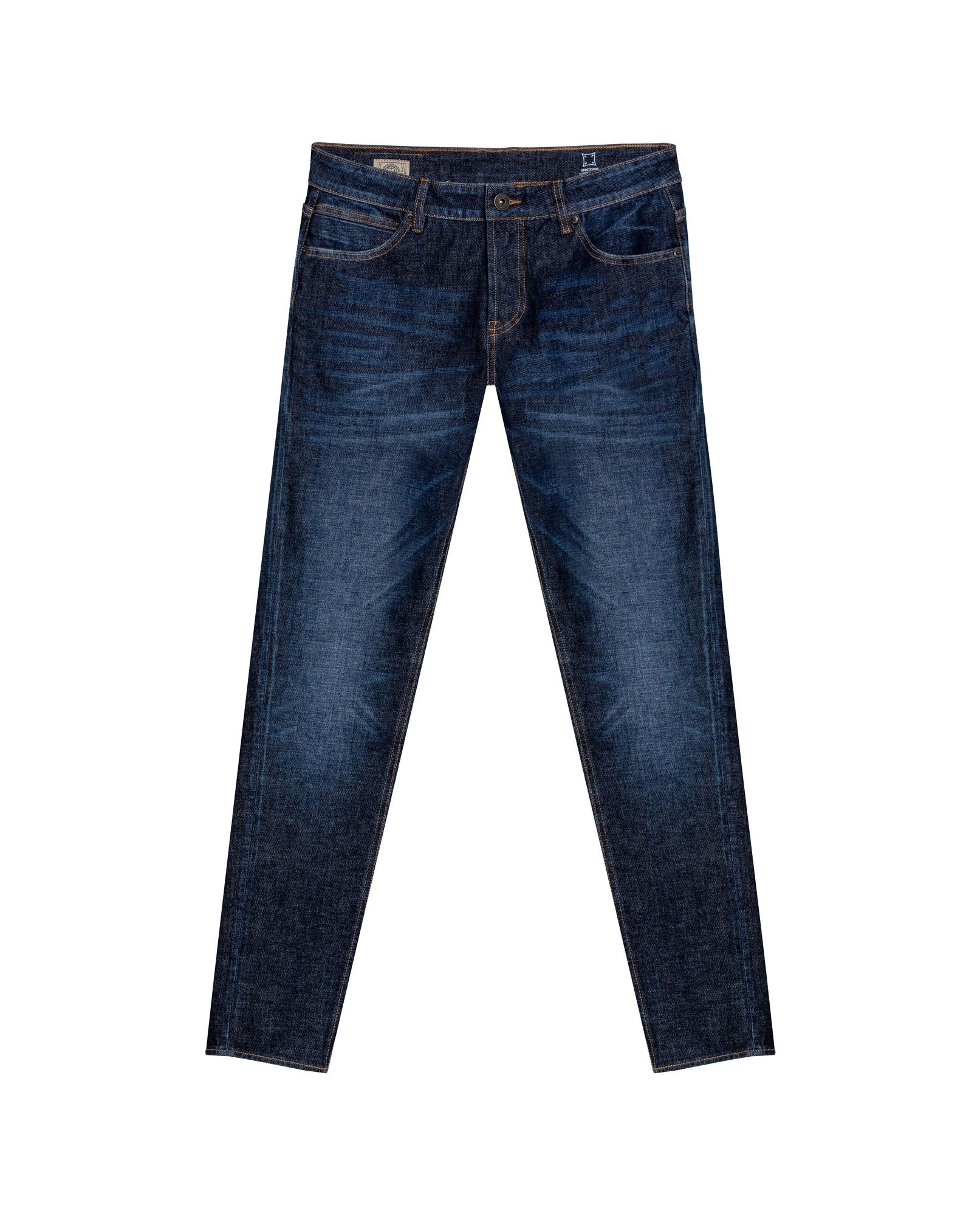 Mens Jeans Super Slim Fit Low Rise Dark Wash Skinflex Technology Recycled Fibers 3 Button Fly - Blue 63_331H029_AZU194052_3