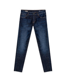 Mens Jeans Super Slim Fit Low Rise Dark Wash Skinflex Technology Recycled Fibers 3 Button Fly - Blue 63_331H029_AZU194052_3