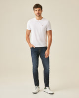 Mens Jeans Super Slim Fit Low Rise Dark Wash Skinflex Technology Recycled Fibers 3 Button Fly - Blue 63_331H029_AZU194052_4