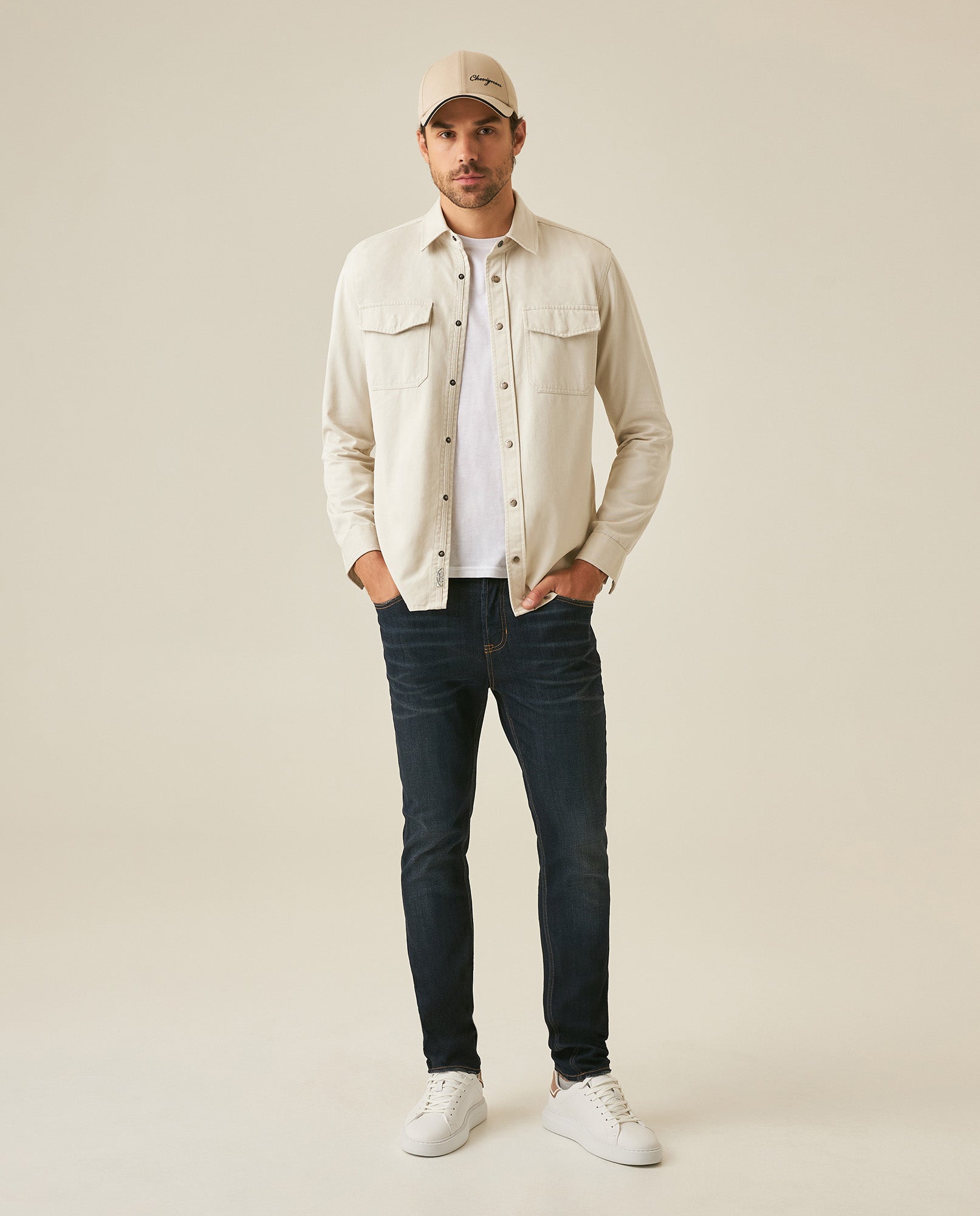 Mens Jeans Skinny Fit Low Rise Ultra Dark Wash Skinflex Tencel Coolmax Elastane Performance 3 Button Fly - Blue 63_331H030_AZU193924_4