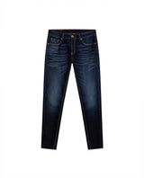 Mens Jeans Skinny Fit Low Rise Ultra Dark Wash Cotton Recycled Polyester Elastane Classic Distressing - Blue 63_331H033_AZU193924_3