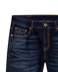 Mens Jeans Skinny Fit Low Rise Ultra Dark Wash Cotton Recycled Polyester Elastane Classic Distressing - Blue 63_331H033_AZU193924_8