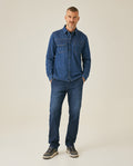 Mens Jeans Straight Fit Super High Rise Ultra Dark Wash Cotton Elastane Chino Details Clean Refined - Blue 63_331H034_AZU193924_4