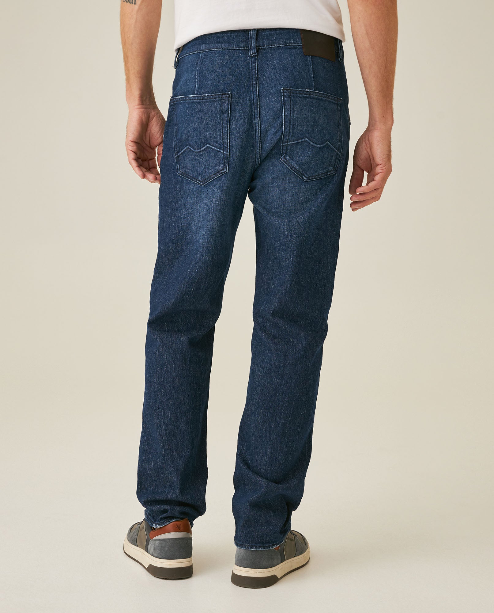 Mens Jeans Straight Fit Super High Rise Ultra Dark Wash Cotton Elastane Chino Details Clean Refined - Blue 63_331H034_AZU193924_6
