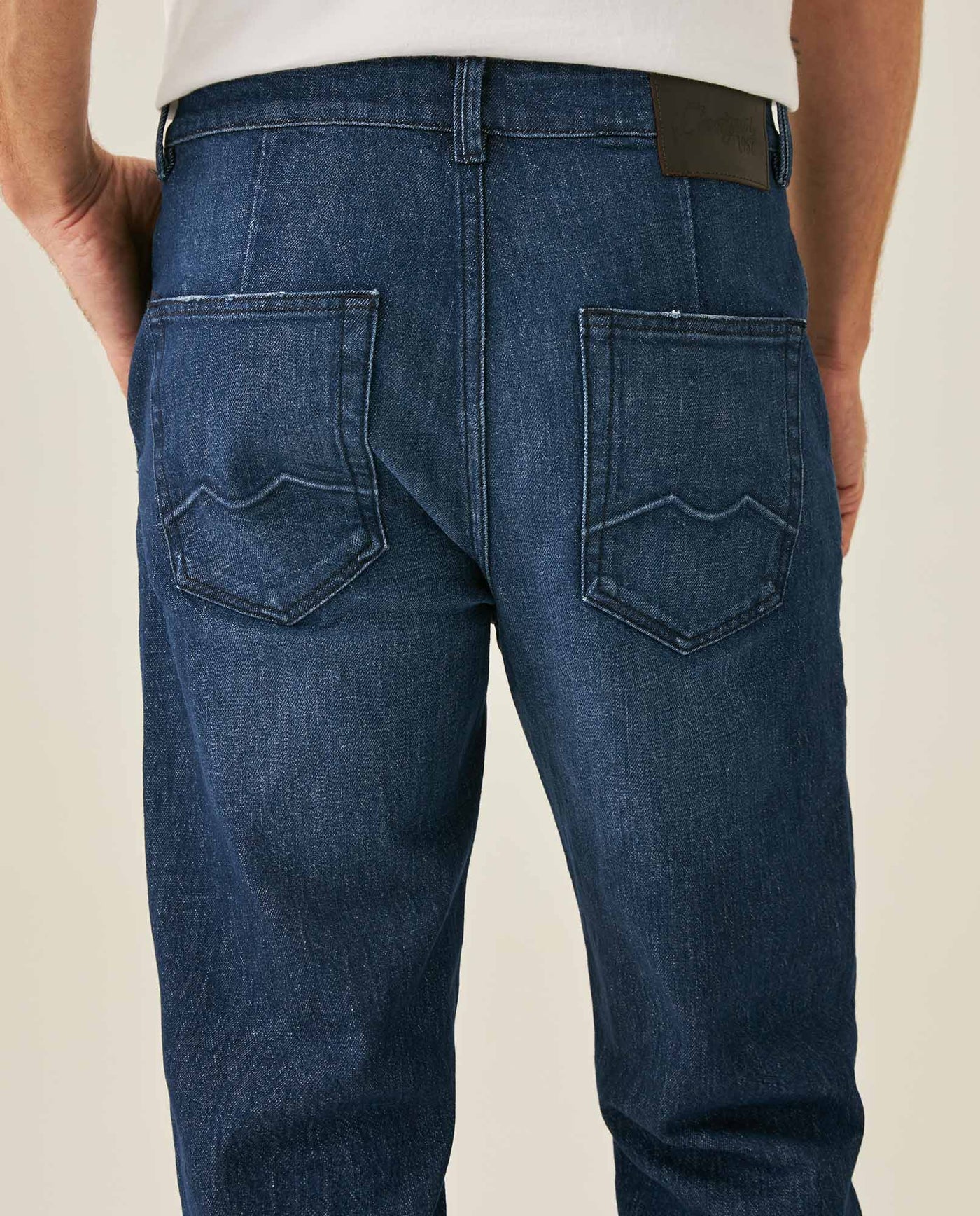 Mens Jeans Straight Fit Super High Rise Ultra Dark Wash Cotton Elastane Chino Details Clean Refined - Blue 63_331H034_AZU193924_7