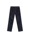 Mens Jeans Straight Fit High Rise Ultra Dark Wash Recycled Cotton Viscose Polyester Elastane  Clean - Blue 63_331H142_AZU193924_3