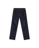 Mens Jeans Straight Fit High Rise Ultra Dark Wash Recycled Cotton Viscose Polyester Elastane  Clean - Blue 63_331H142_AZU193924_3
