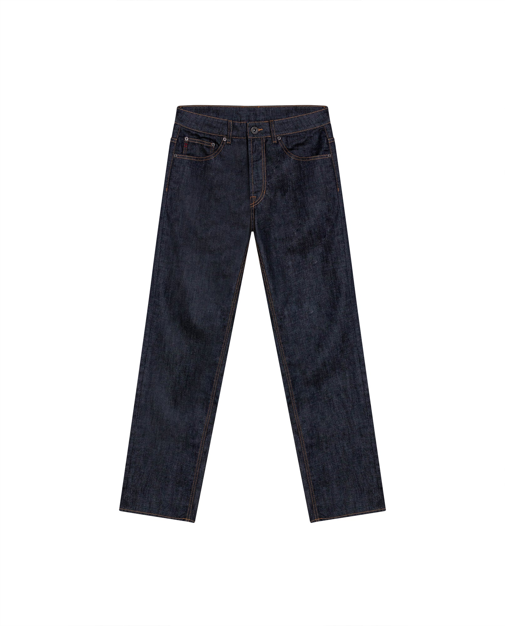 Mens Jeans Straight Fit High Rise Ultra Dark Wash Recycled Cotton Viscose Polyester Elastane  Clean - Blue 63_331H142_AZU193924_3