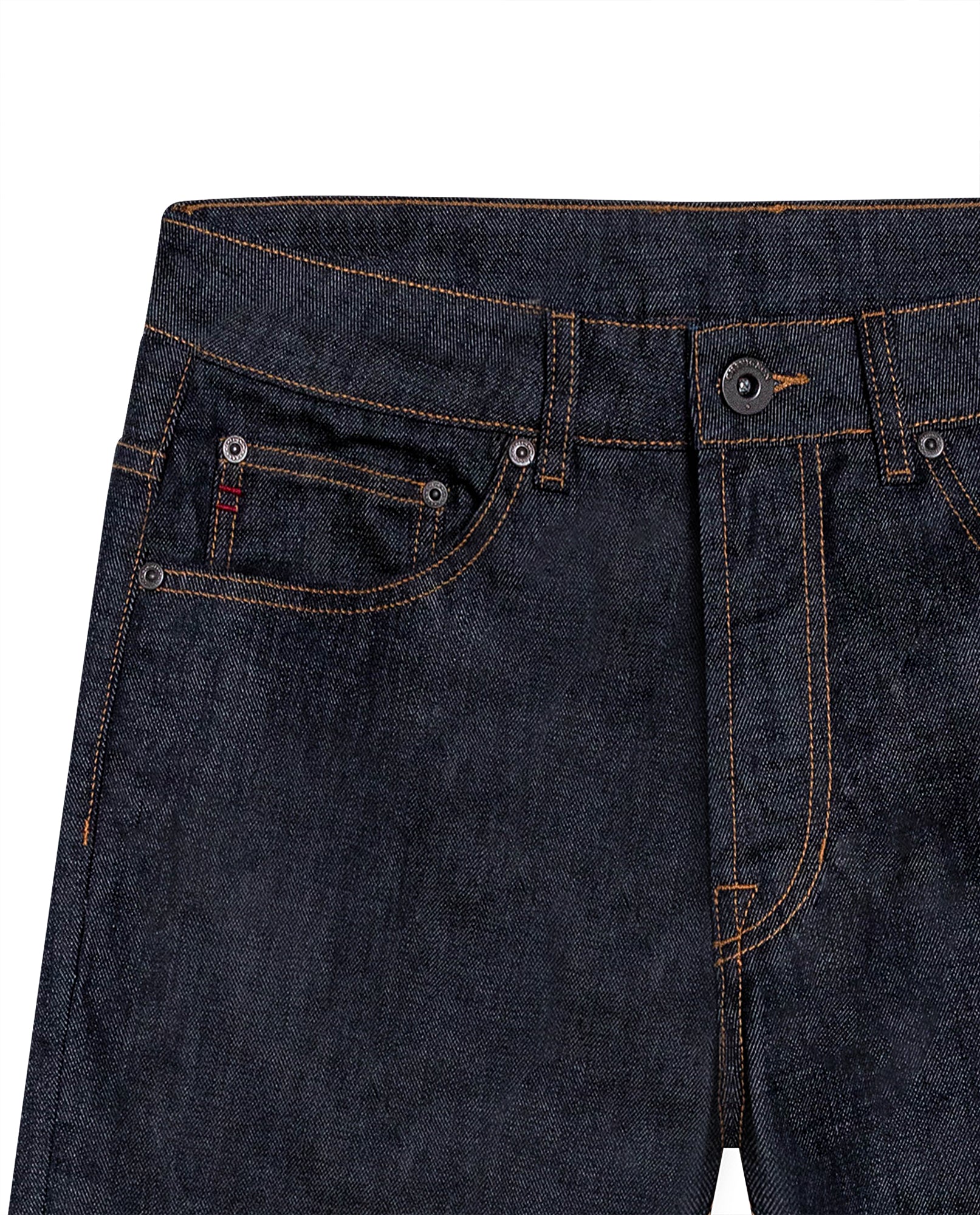 Mens Jeans Straight Fit High Rise Ultra Dark Wash Recycled Cotton Viscose Polyester Elastane  Clean - Blue 63_331H142_AZU193924_8